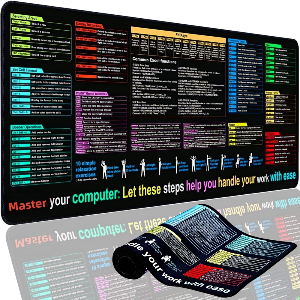 Gaming Keyboard And Mouse - XL Excel Formulas and Shortcuts Desk