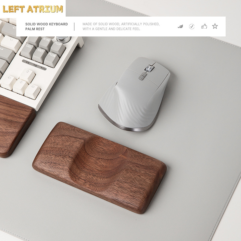 Wrist Rest Wood - Ergonomic Walnut Wood Wrist Rest for
