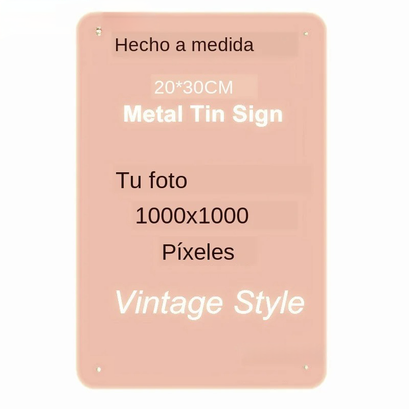 Brass Weight Plate - Personalized 20×30cm Vintage Style Metal Sign,
