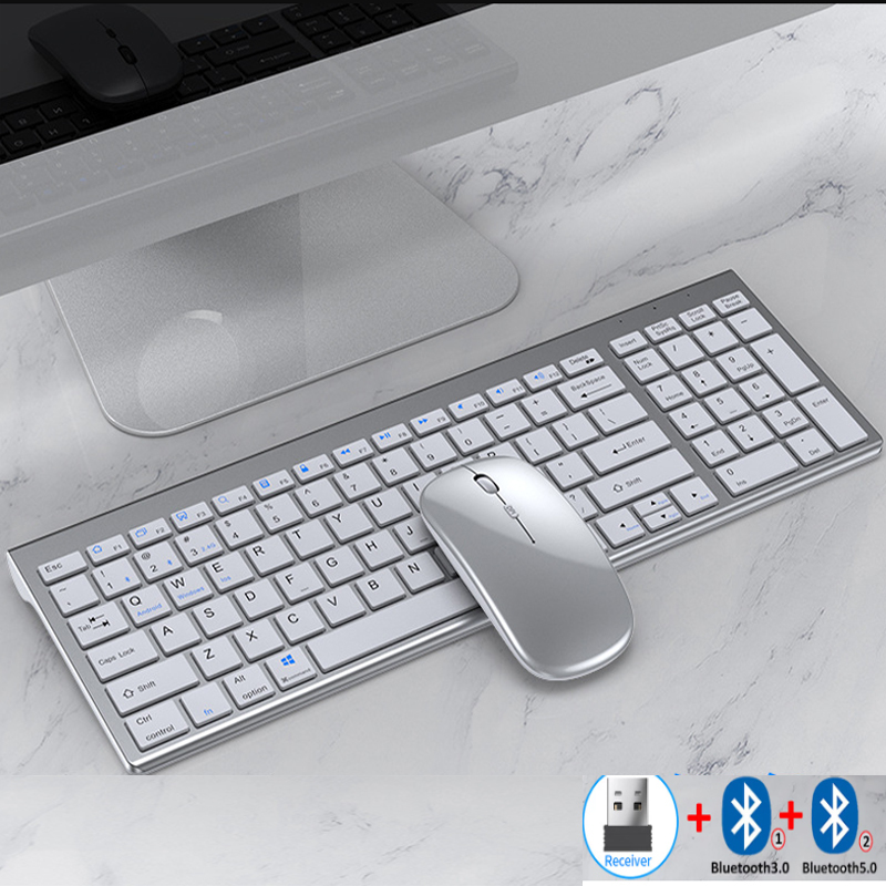 Gaming Keyboard And Mouse Combo Wireless - Jomaa Slim Rechargeable Bluetooth Keyboard and