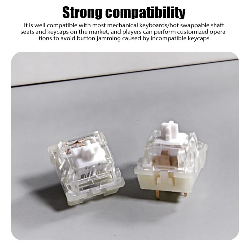 Gaming Keyboard Hot Swappable - Kang White V3 Linear Switch 3Pin