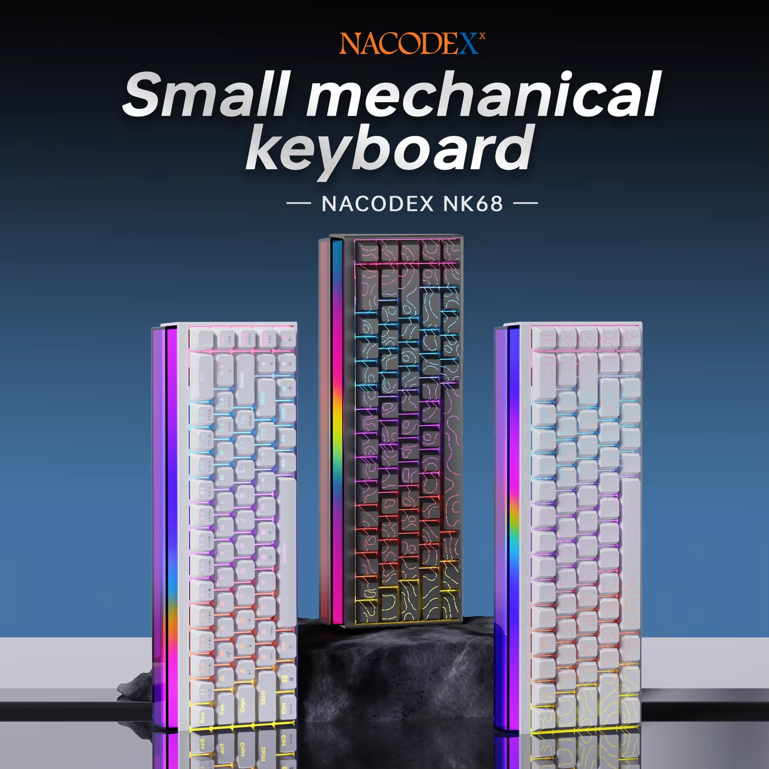 Gaming Keyboard Thocky - New Ajazz Nacodex Nk68 Mechanical Keyboard