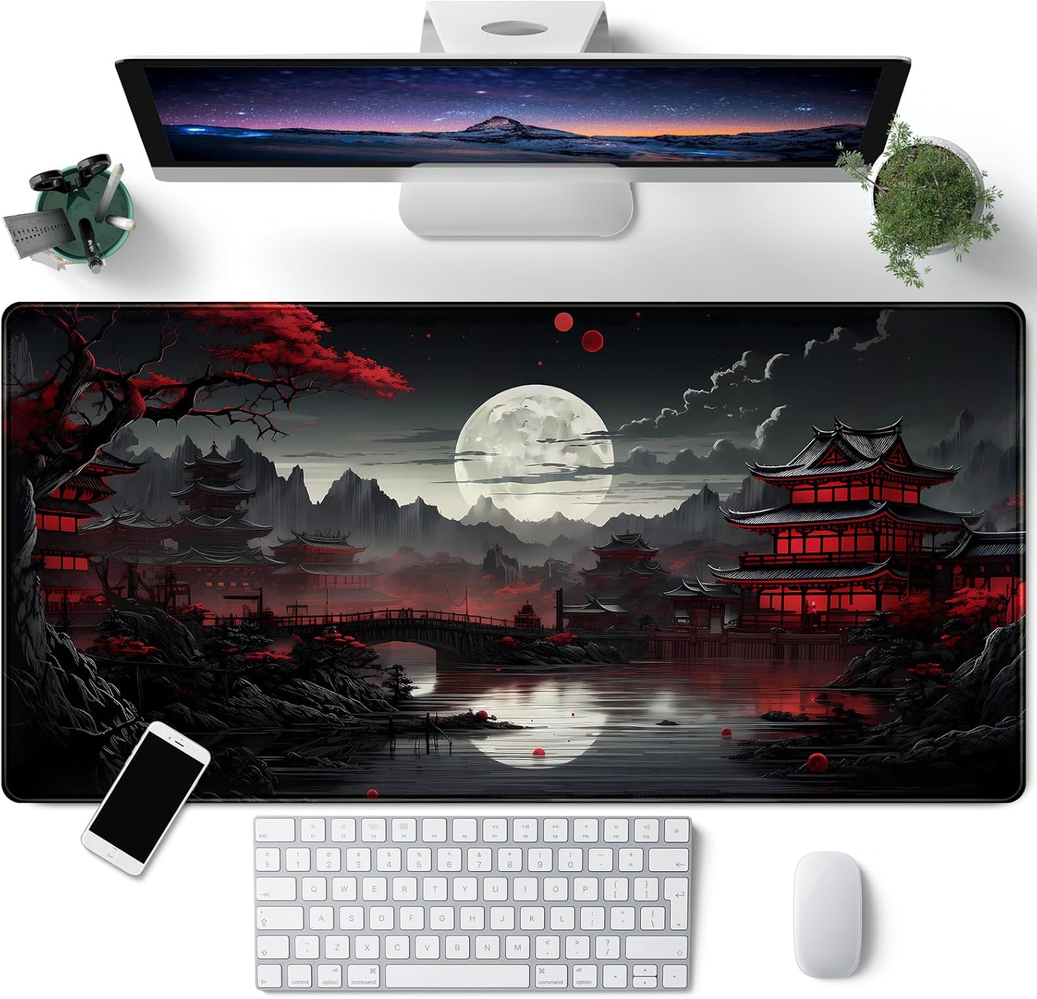 Japanese Desk Mat Riverside Fu - Gaming Keyboard And Mouse 리뷰 및 가격