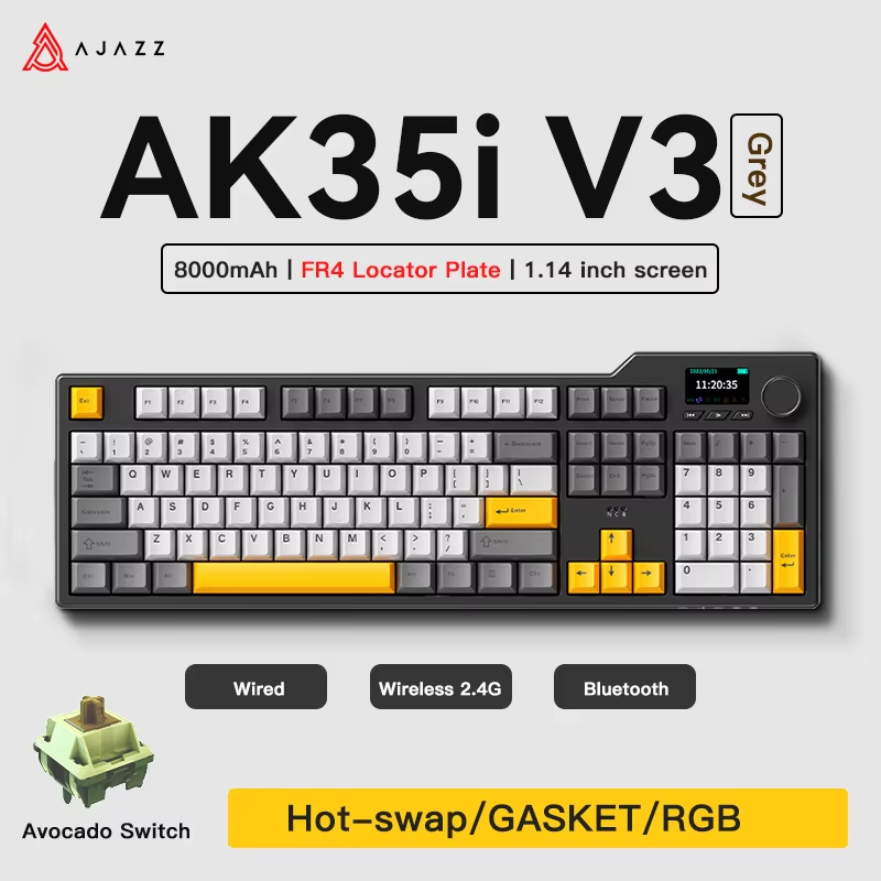 Ajazz AK35I V3/V4 MAX Tri-mode - Gaming Keyboard Thocky 리뷰 및 가격