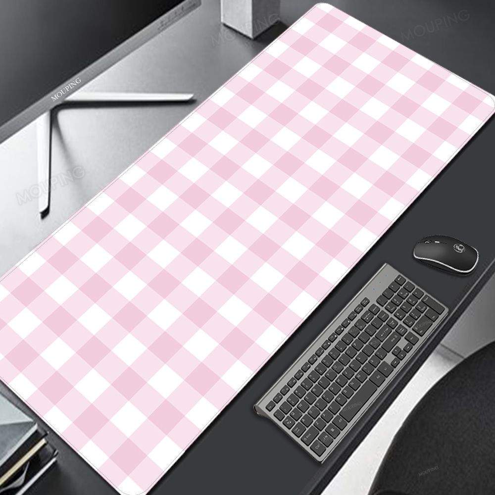 Pink Lattice Mouse Pad Kawaii  - Gaming Keyboard And Mouse Combo 리뷰 및 가격