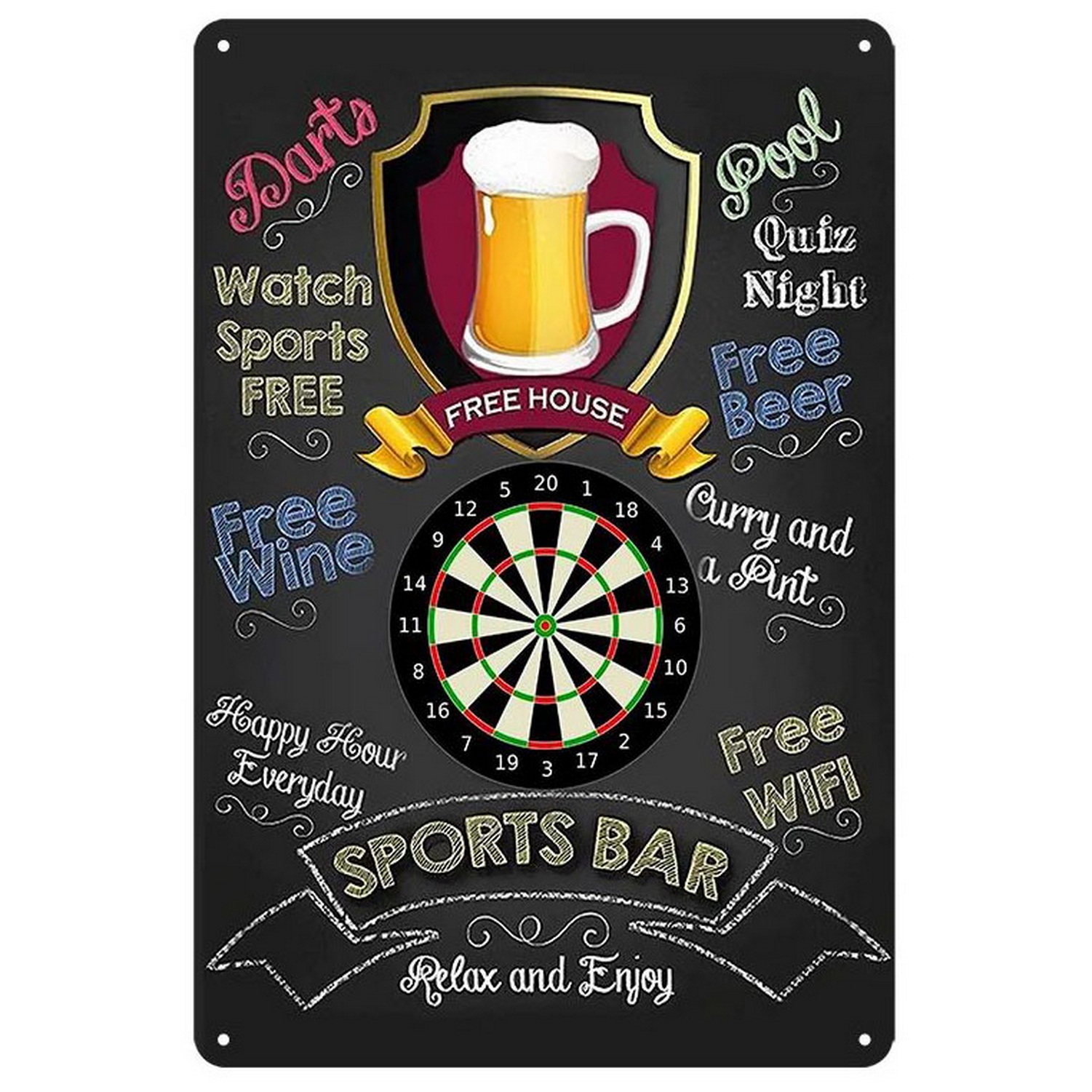 Vintage Darts & Beer Tin Sign, - Brass Weight Plate 리뷰 및 가격