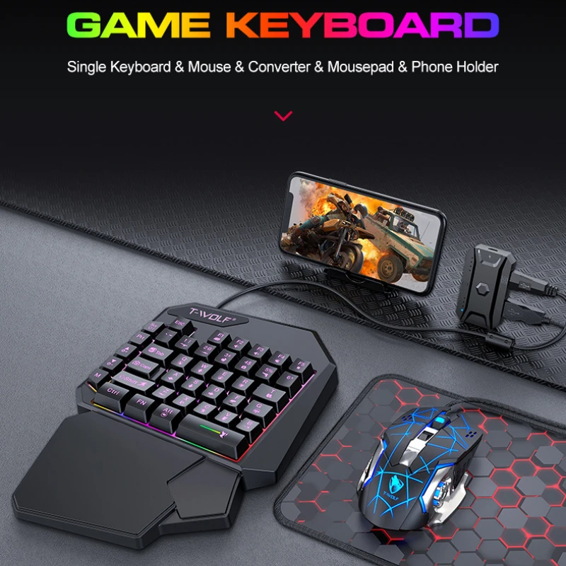T-WOLF TF900 One Handed Keyboa - Gaming Keyboard Mobile 리뷰 및 가격