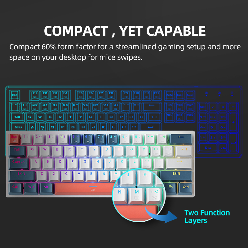K500-B61 Machenike Mini Mechan - Gaming Keyboard Hot Swappable 리뷰 및 가격