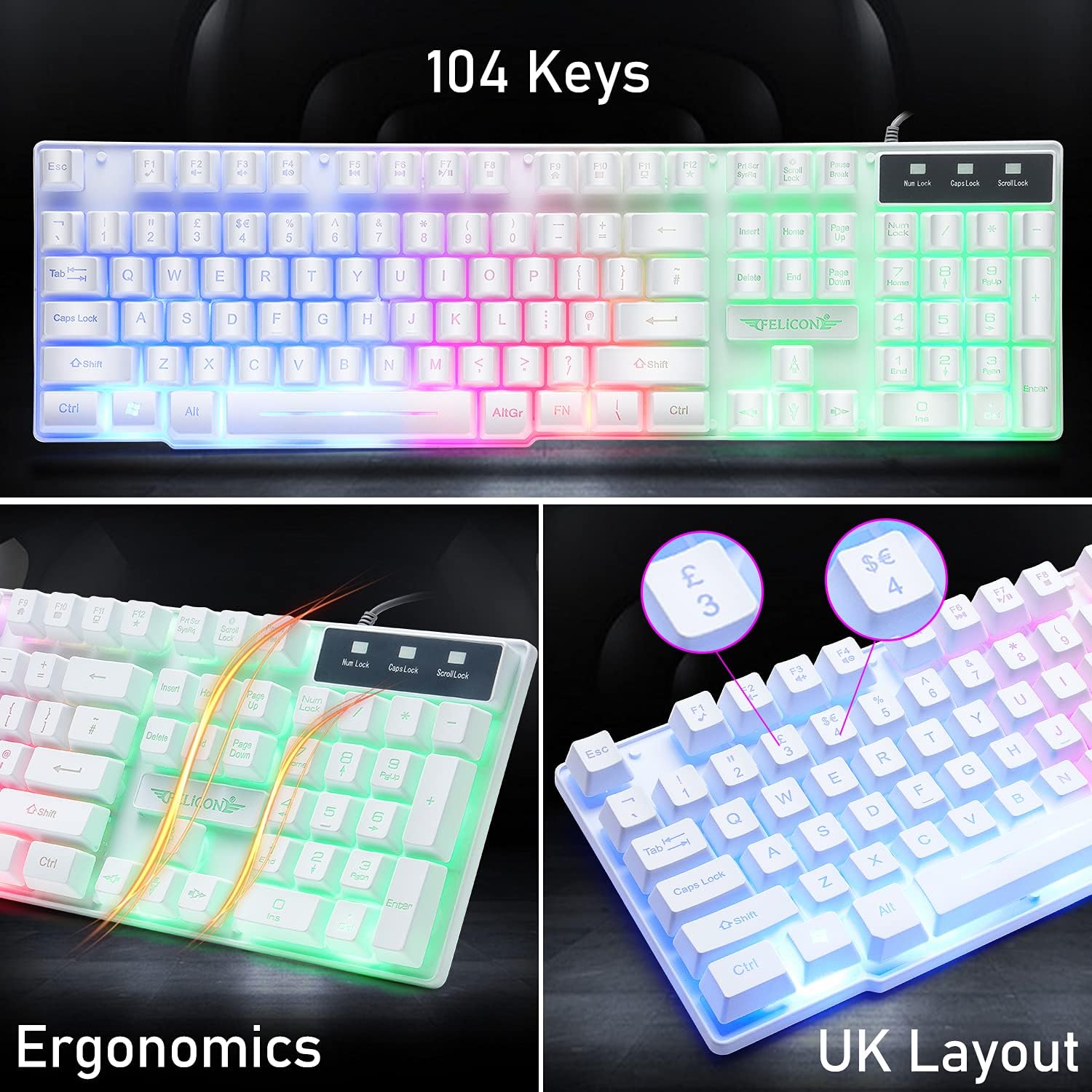 MAMBASNAKE T11 UK 100% Gaming  - Gaming Keyboard Mouse Combo 리뷰 및 가격