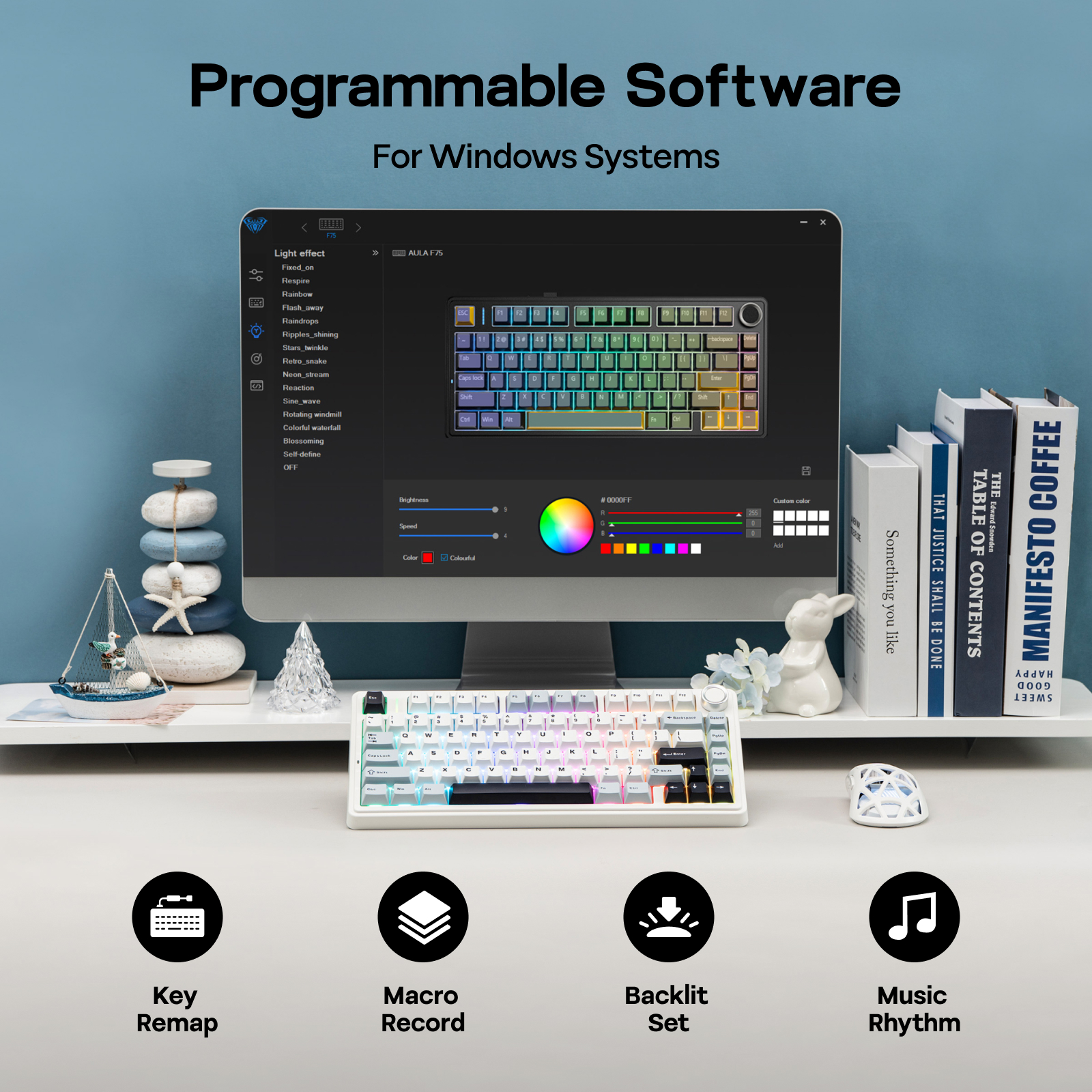 EPOMAKER x AULA F75 75% ANSI H - Gaming Keyboard Thocky 리뷰 및 가격