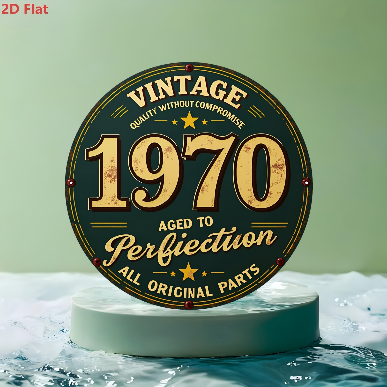 2D Flat, 1pc 1pcs 1970 Vintage - Brass Weight Plate 리뷰 및 가격