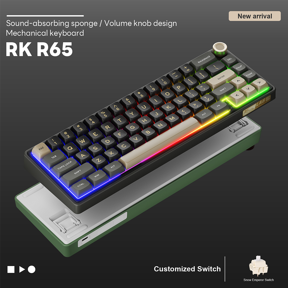 Royal Kludge RK R65 Brazilian  - Gaming Keyboard Thocky 리뷰 및 가격