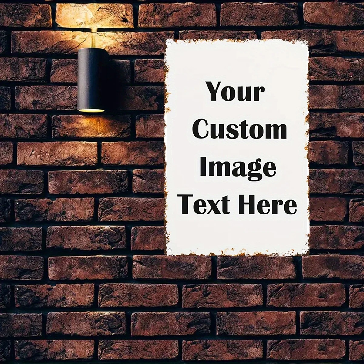 Custom Photo & Text Tin Sign - - Brass Weight Plate 리뷰 및 가격