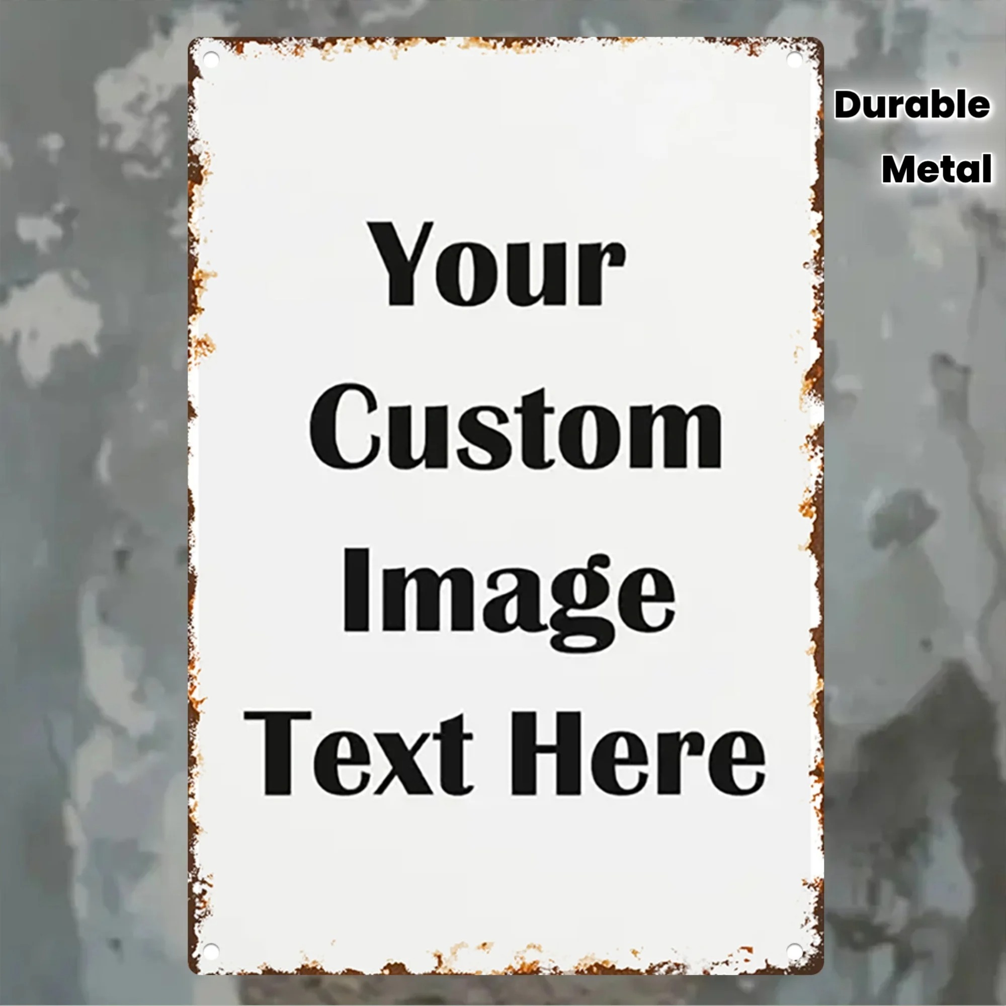 Custom Photo & Text Tin Sign - - Brass Weight Plate 리뷰 및 가격