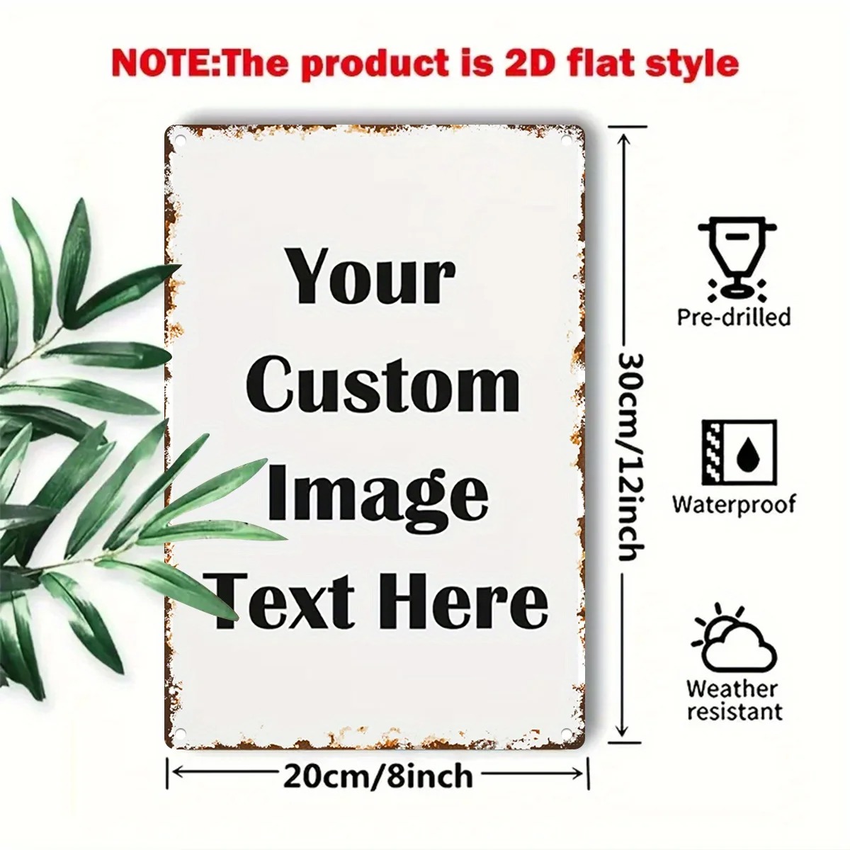 Custom Photo & Text Tin Sign - - Brass Weight Plate 리뷰 및 가격