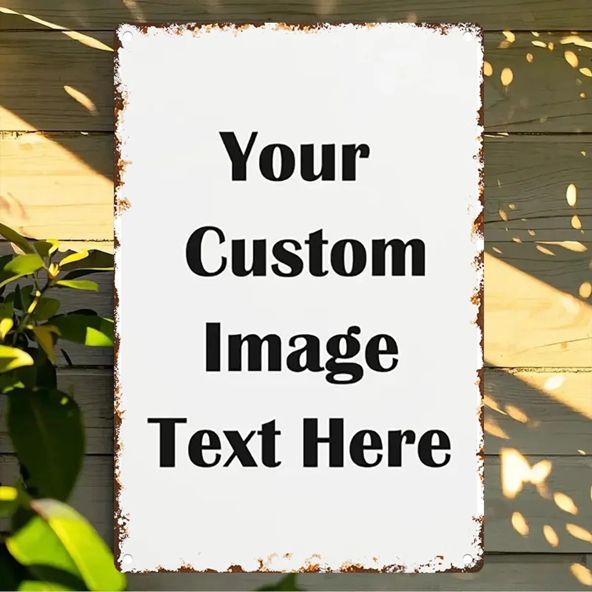Custom Photo & Text Tin Sign - - Brass Weight Plate 리뷰 및 가격