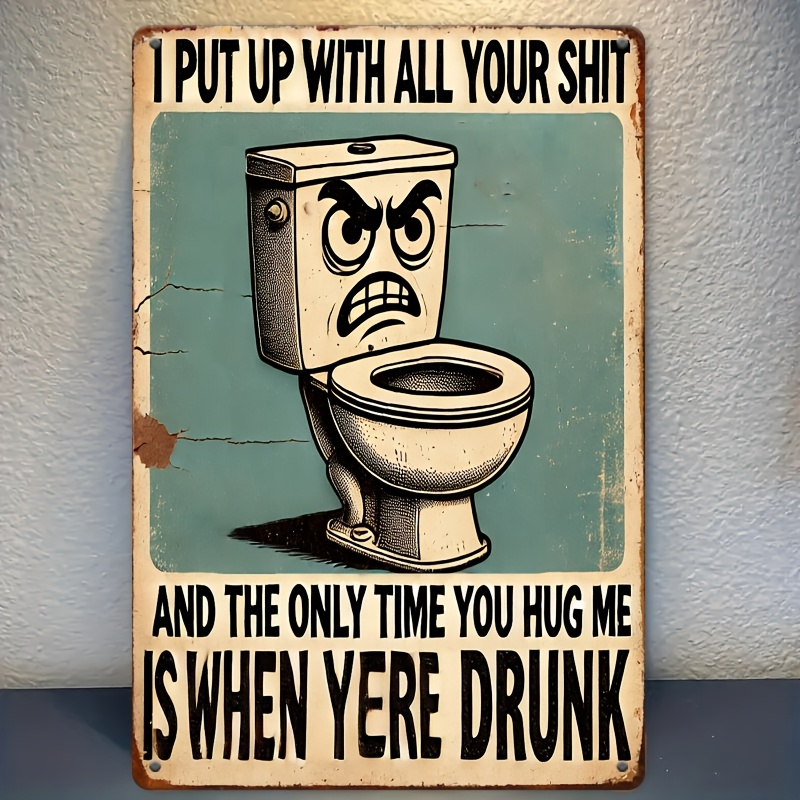 Humorous Bathroom Decor Sign,  - Brass Weight Plate 리뷰 및 가격