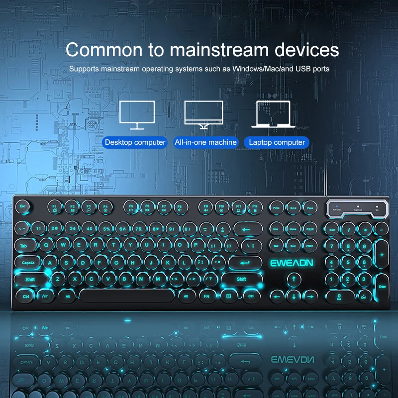 Retro Punk Mechanical Feel Key - Gaming Keyboard Mouse Wireless 리뷰 및 가격