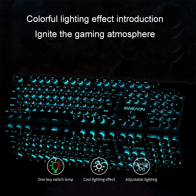 Retro Punk Mechanical Feel Key - Gaming Keyboard Mouse Wireless 리뷰 및 가격
