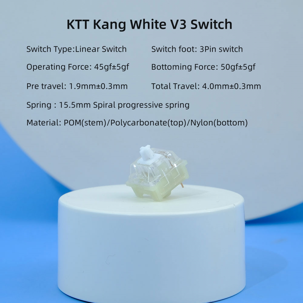 KTT Kang White V3 Switches Mec - Gaming Keyboard Ergo 리뷰 및 가격
