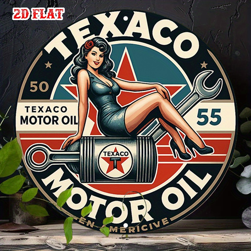 Round Metal Tin Sign Wall Deco - Brass Weight Plate 리뷰 및 가격