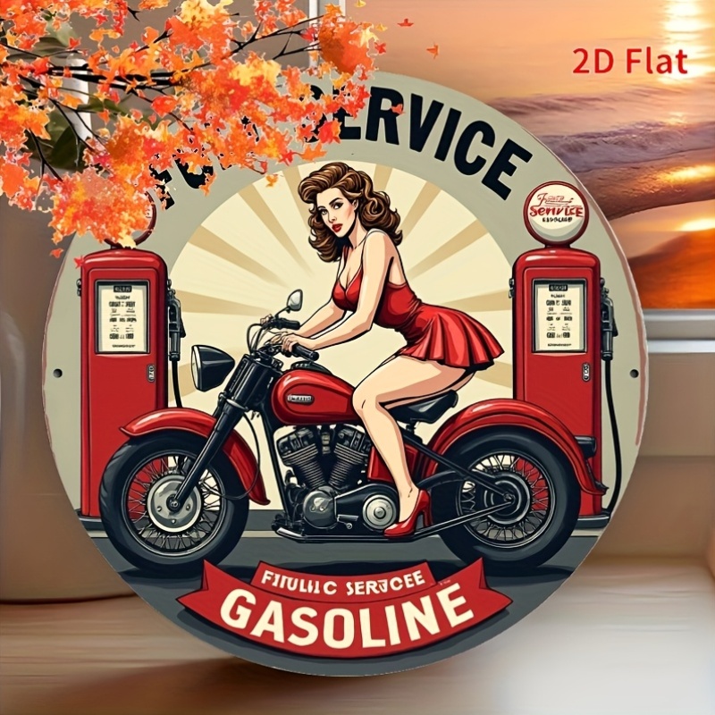 Round Metal Tin Sign Wall Deco - Brass Weight Plate 리뷰 및 가격
