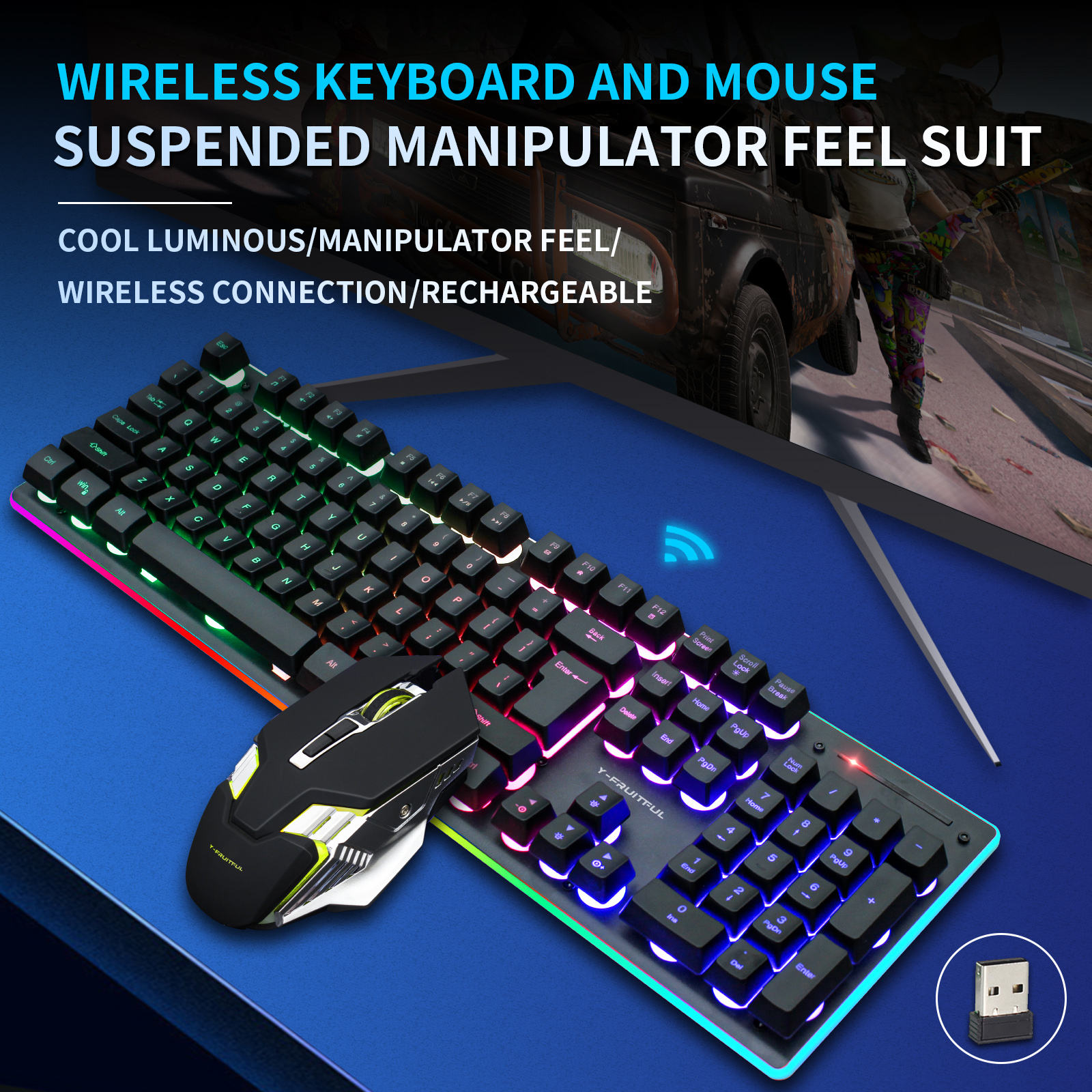 104 Keys RGB Computer Wireless - Gaming Keyboard And Mouse Combo Wireless 리뷰 및 가격