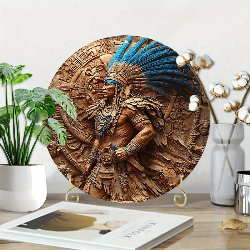 1pc Aztec Warrior 8-Inch Round - Brass Weight Plate 리뷰 및 가격