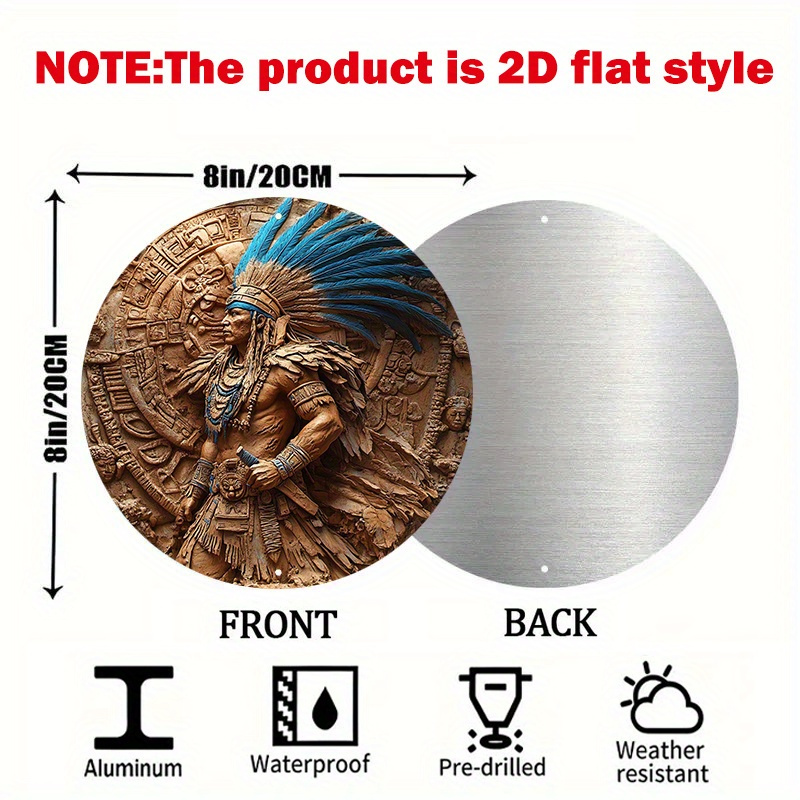 1pc Aztec Warrior 8-Inch Round - Brass Weight Plate 리뷰 및 가격