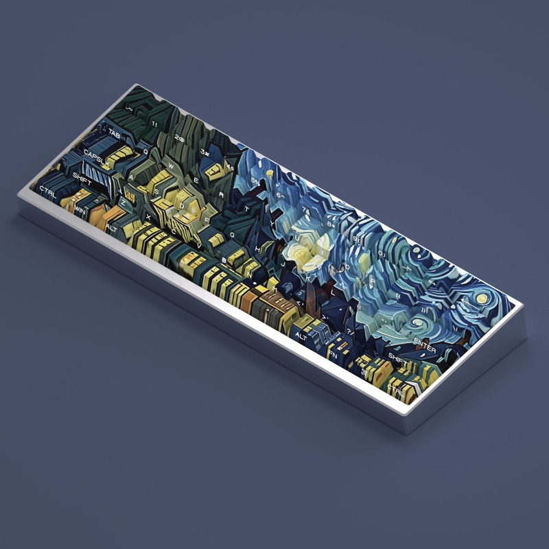 Van Gogh Starry Sky Theme Keyc - Gaming Keyboard Ergo 리뷰 및 가격
