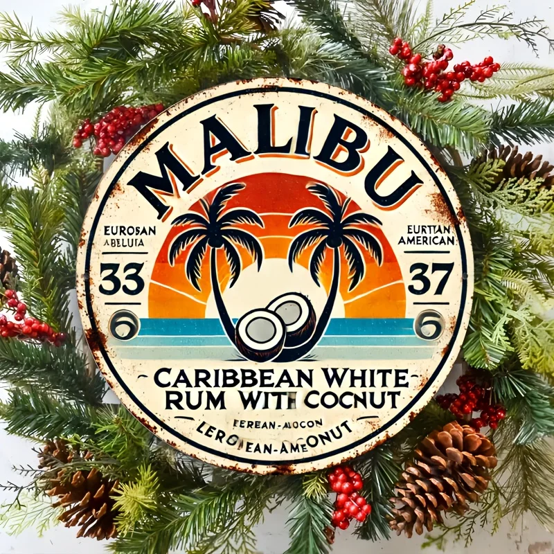 Vintage Malibu Rum Coconut Alu - Brass Weight Plate 리뷰 및 가격