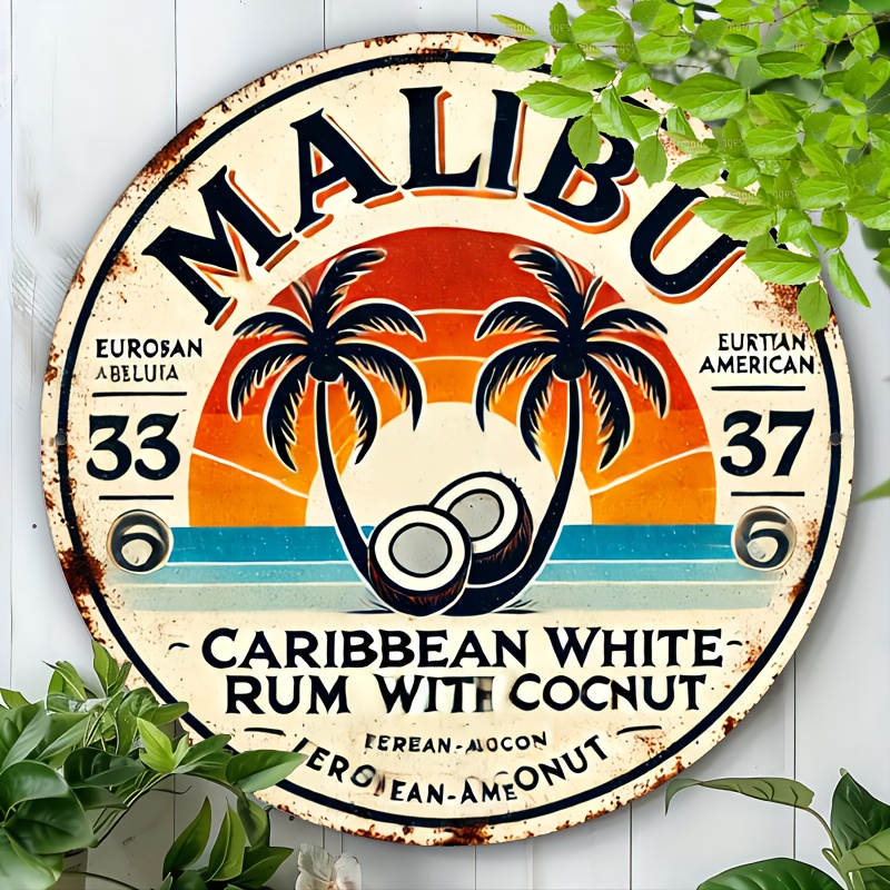 Vintage Malibu Rum Coconut Alu - Brass Weight Plate 리뷰 및 가격