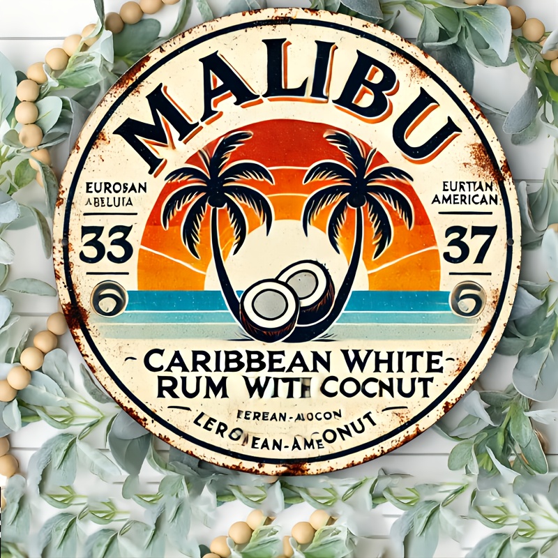 Vintage Malibu Rum Coconut Alu - Brass Weight Plate 리뷰 및 가격