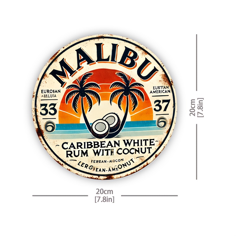 Vintage Malibu Rum Coconut Alu - Brass Weight Plate 리뷰 및 가격