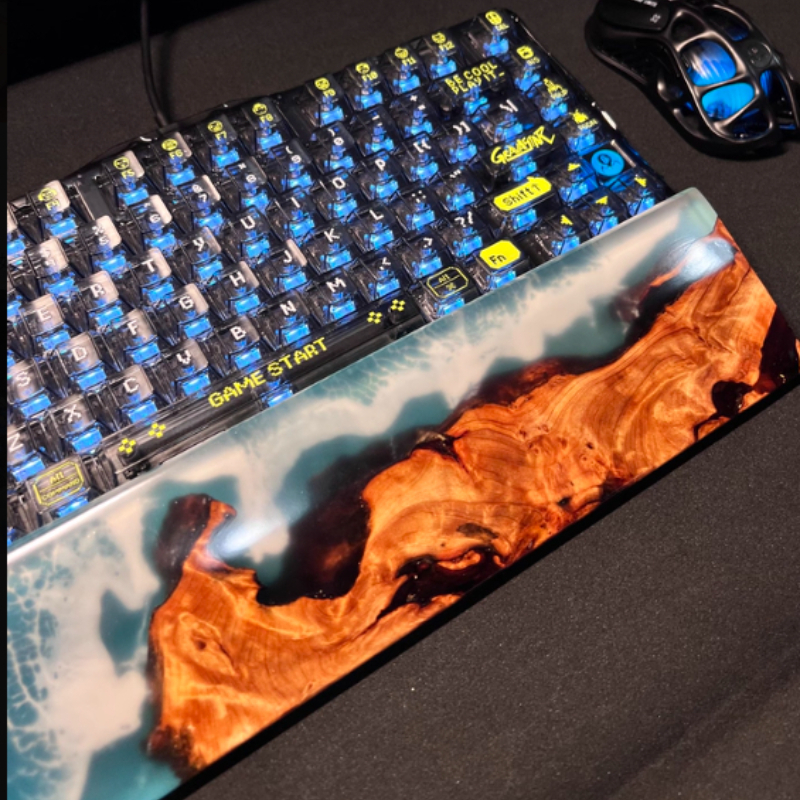 Handcrafted Ocean Wave Resin W - Wrist Rest Wood 리뷰 및 가격