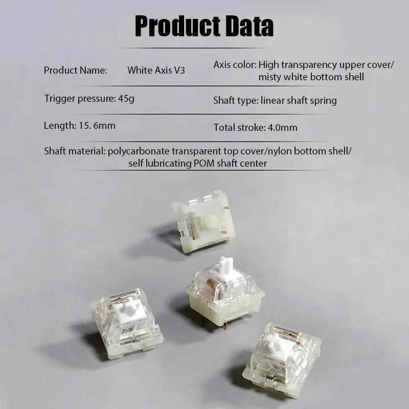 Kang White V3 Linear Switch 3P - Gaming Keyboard Hot Swappable 리뷰 및 가격