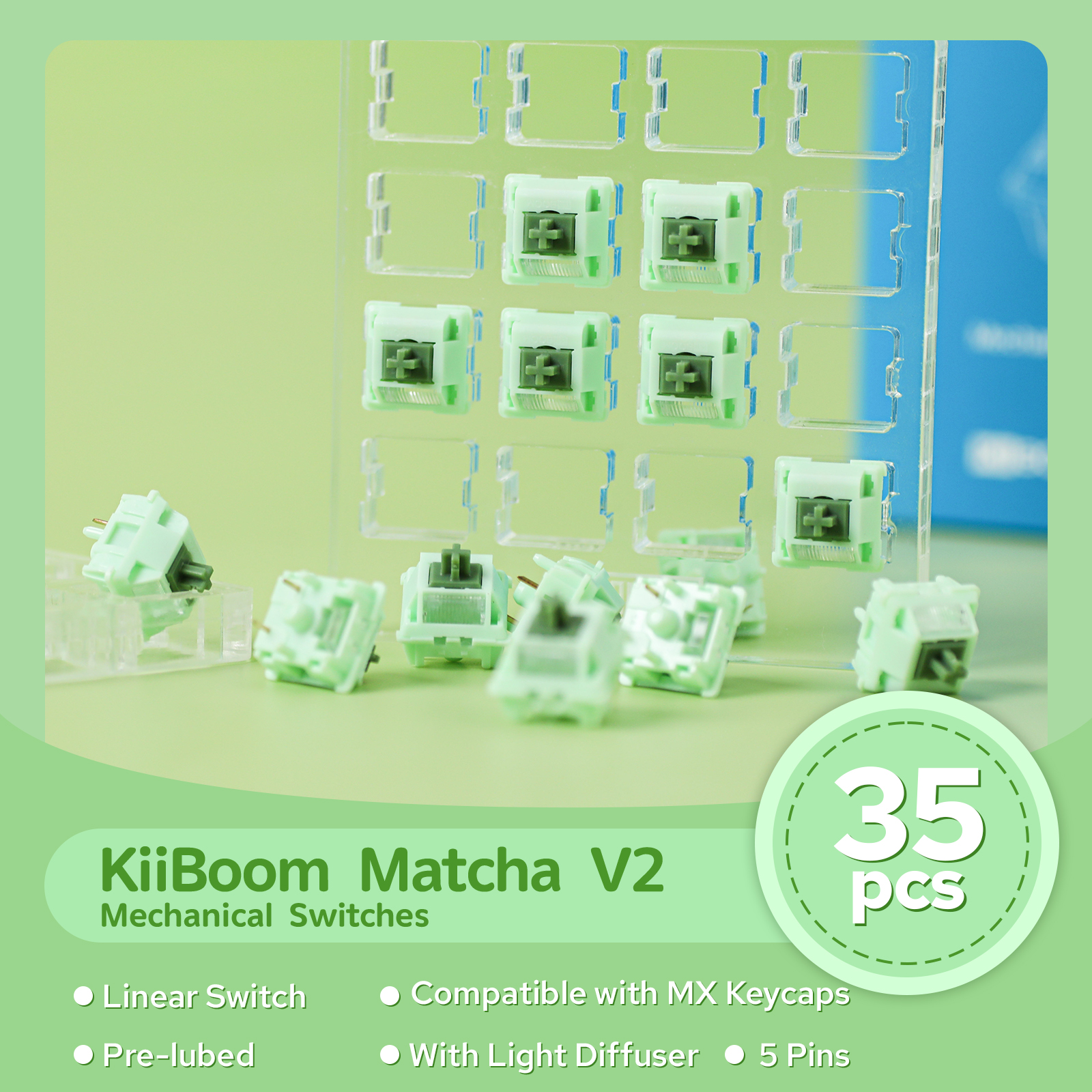 35 Pieces KiiBOOM Matcha Latte - Keyboard Lube Kit 리뷰 및 가격