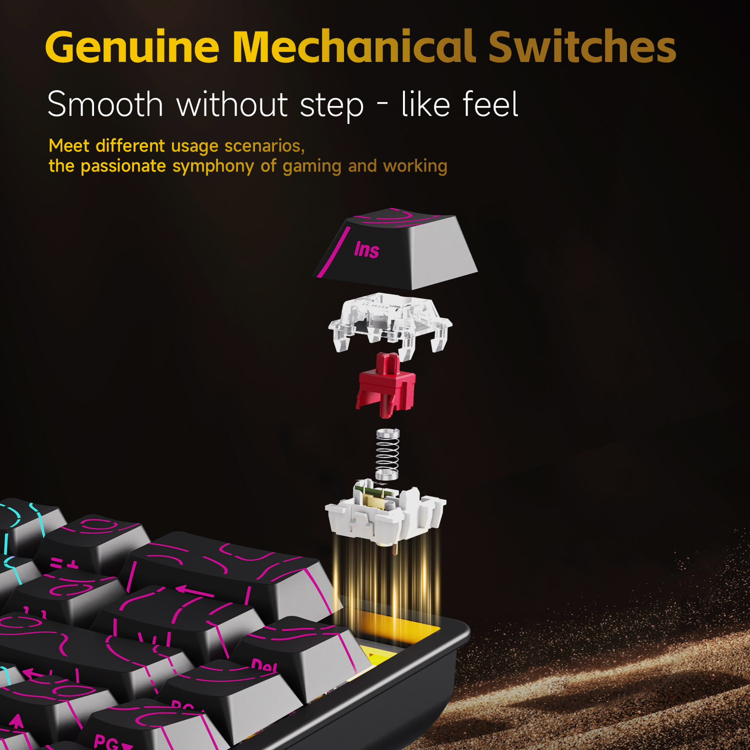 AJAZZ NK68V2 Single-Mode Wired - Gaming Keyboard Thocky 리뷰 및 가격