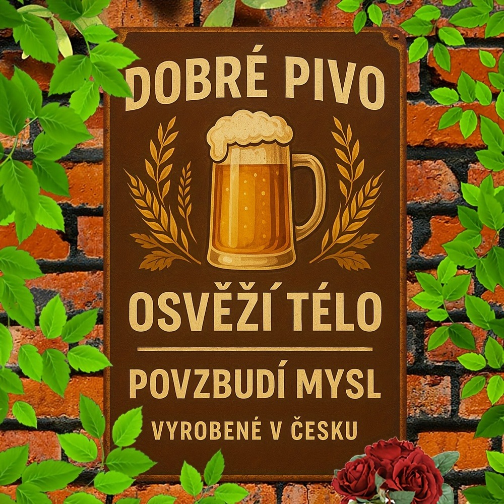 Vintage Czech Beer Metal Sign  - Brass Weight Plate 리뷰 및 가격