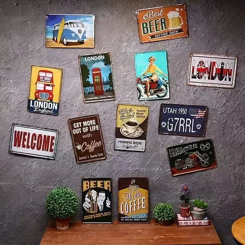 Vintage Bar Metal Signs Bathro - Brass Weight Plate 리뷰 및 가격