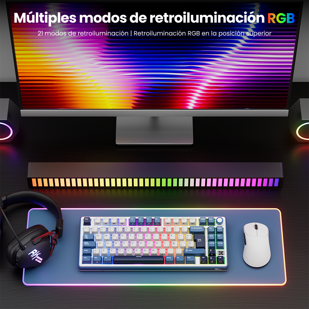 RK Royal Kludge X87 Spanish Wi - Gaming Keyboard Thocky 리뷰 및 가격