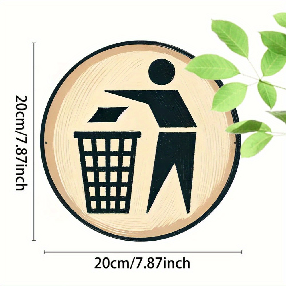 Round metal sign with trash so - Brass Weight Plate 리뷰 및 가격