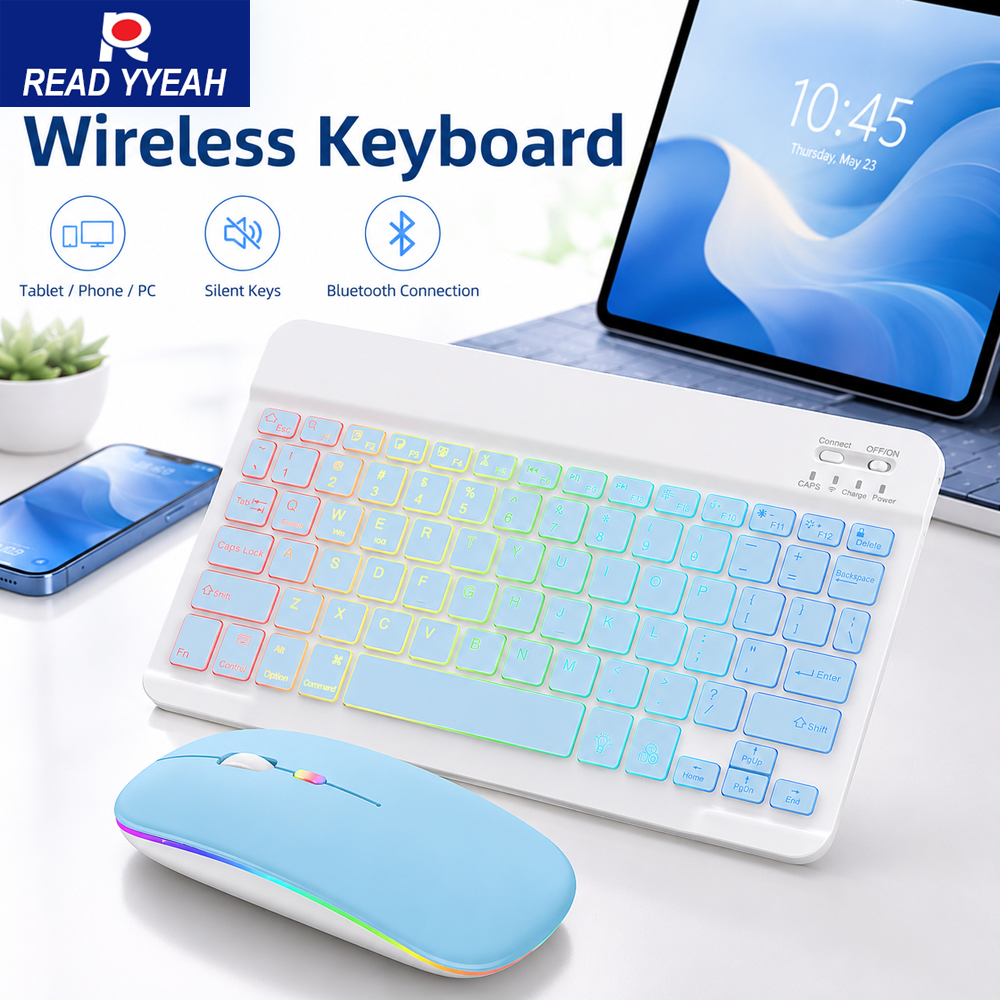 New Ultra Slim Portable 7 Colo - Gaming Keyboard Mouse Wireless 리뷰 및 가격