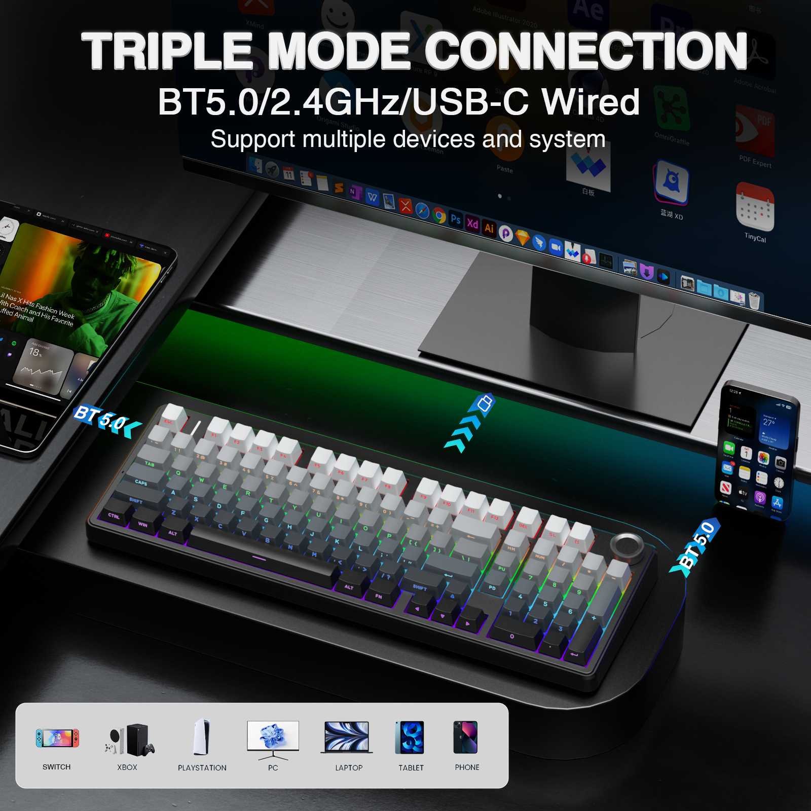 AULA F99PRO Wireless Gaming Ke - Gaming Keyboard Thocky 리뷰 및 가격