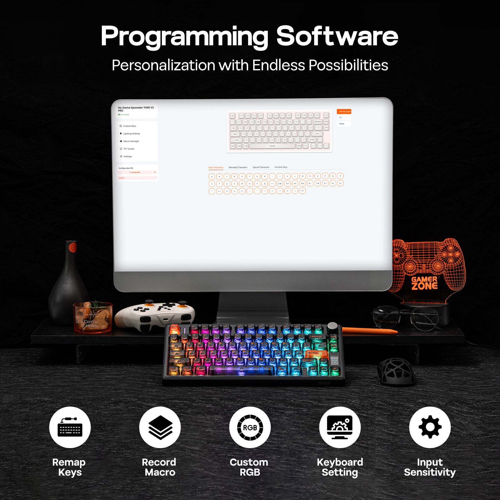 EPOMAKER TH80 V2 PRO 75% ANSI  - Gaming Keyboard Thocky 리뷰 및 가격