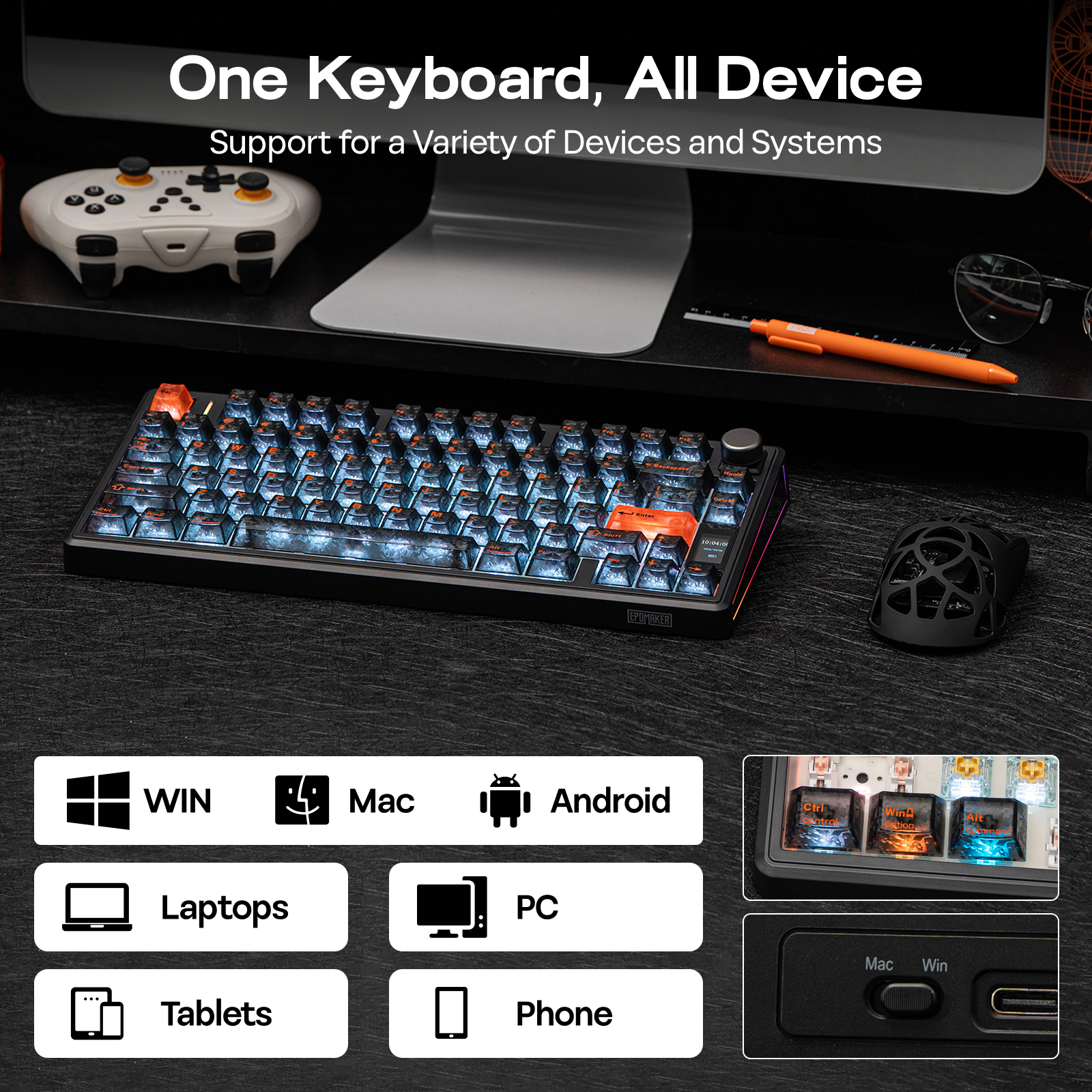 EPOMAKER TH80 V2 PRO 75% ANSI  - Gaming Keyboard Thocky 리뷰 및 가격