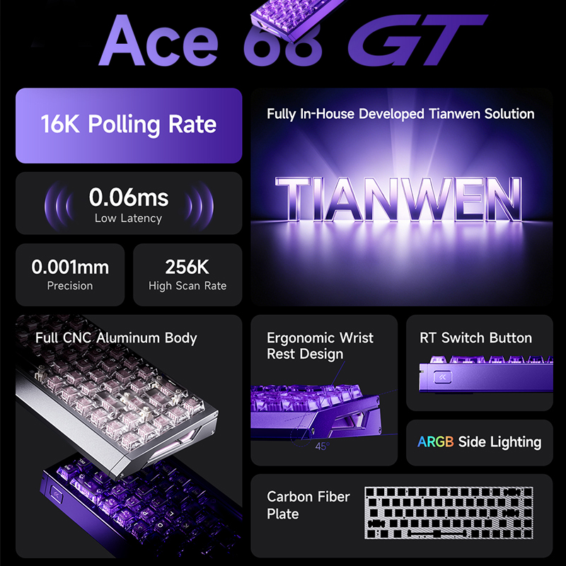 MCHOSE Ace 68 GT Aluminum Allo - Gaming Keyboard Hot Swappable 리뷰 및 가격