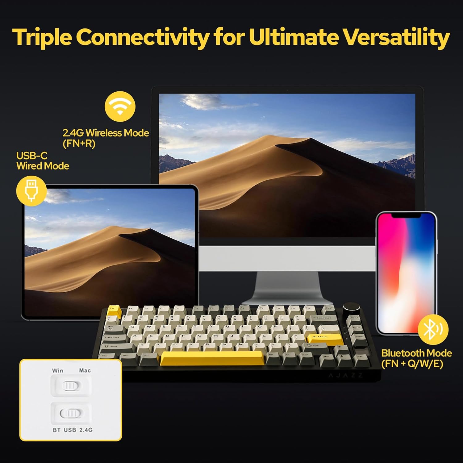 AJAZZ AK820/AK820 PRO Triple-M - Gaming Keyboard Hot Swappable 리뷰 및 가격