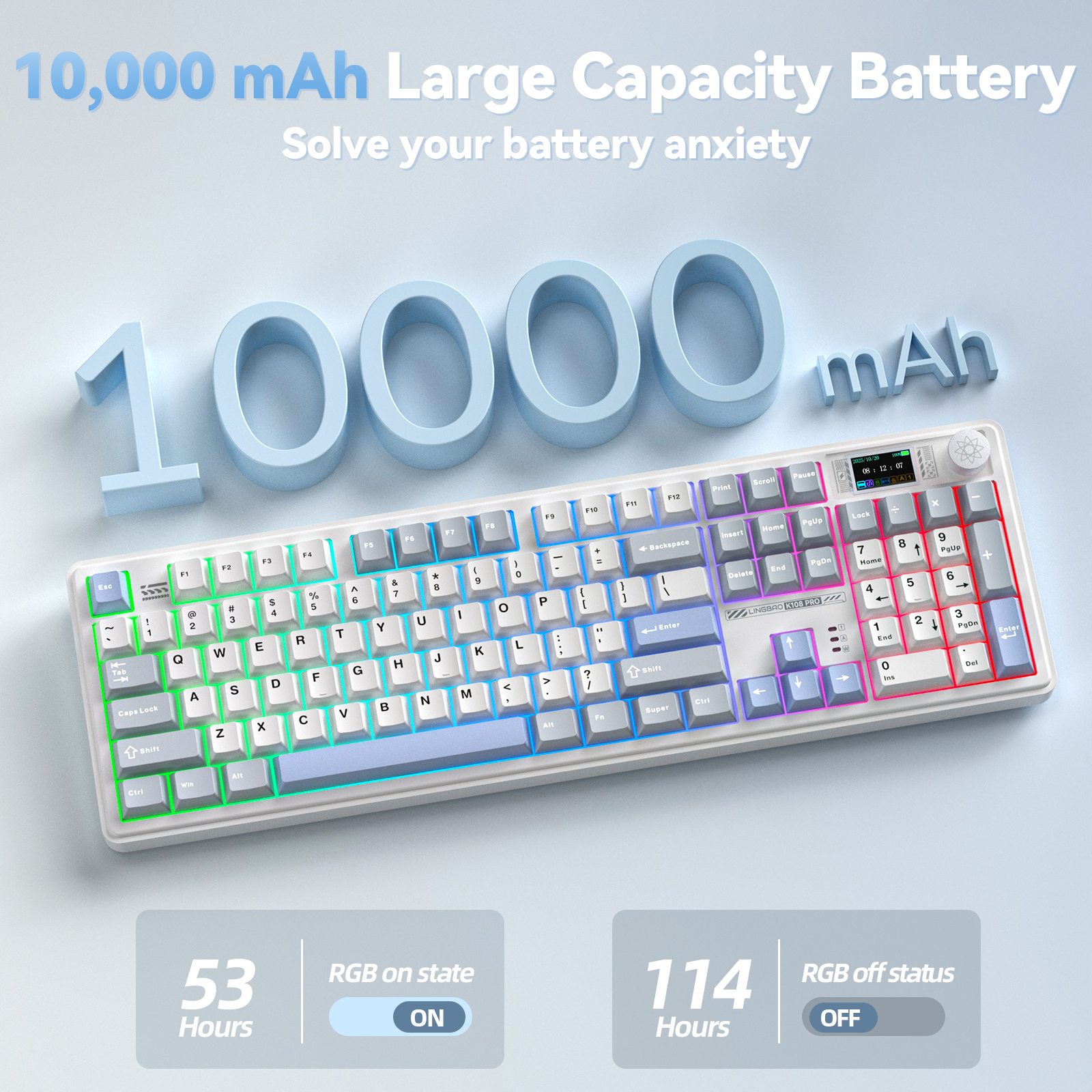 LINGBAO K108pro Mechanical Key - Gaming Keyboard Thocky 리뷰 및 가격
