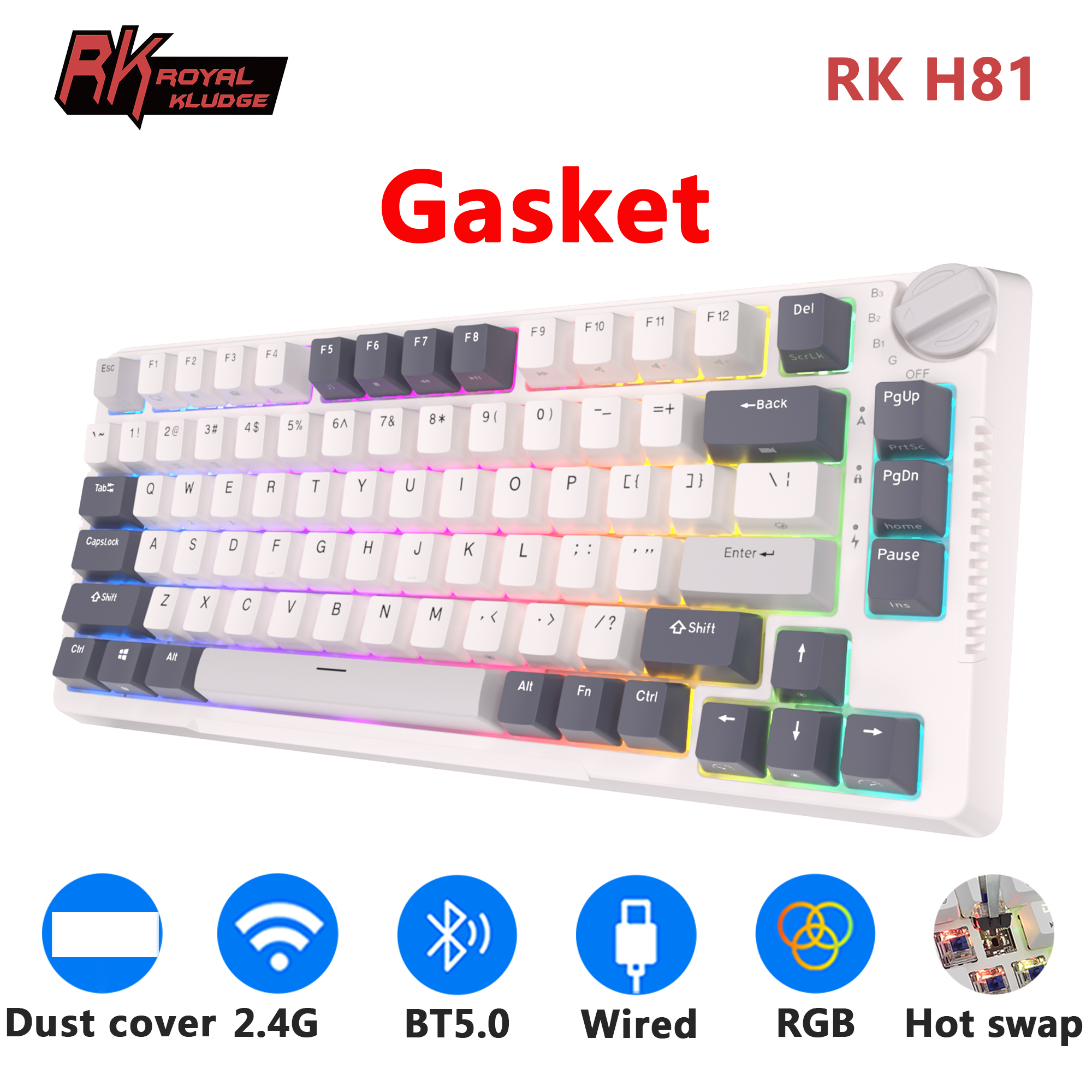RK H81 Royal Kludge Gasket Str - Gaming Keyboard Mobile 리뷰 및 가격